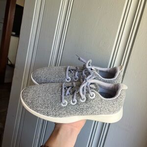 3Y Gray Knit Allbirds Woolrunners Sneakers